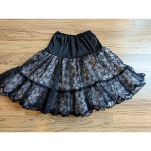 Elegant Black Lace Skirt